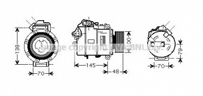 AVA QUALITY COOLING bwk328 -  Компрессор, кондиционер